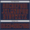 Custom Navy Orange 3D Pattern Design Abstract Splatter Grunge Art Authentic Baseball Jersey - Image 5