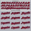 Custom Gray Red-Navy Line Authentic Baseball Jersey - Image 4