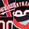 Custom Gray Crimson-Black 3 Colors Arm Shapes Authentic Baseball Jersey - Image 2