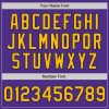 Custom Purple Gold-Navy Bomber Full-Snap Varsity Letterman Jacket - Image 5