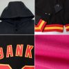 Custom Pink Aqua-White Bomber Full-Snap Varsity Letterman Hoodie Jacket - Image 2