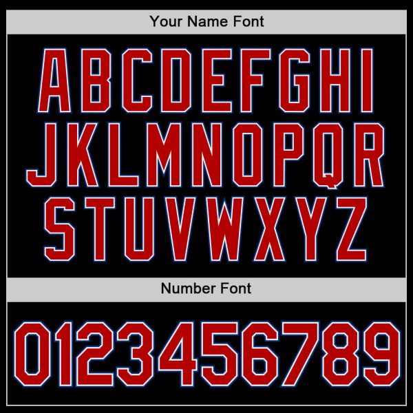 Custom Black Red-Royal Performance T-Shirt - Image 3