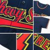 Custom Navy White-Orange Authentic Baseball Jersey - Image 6