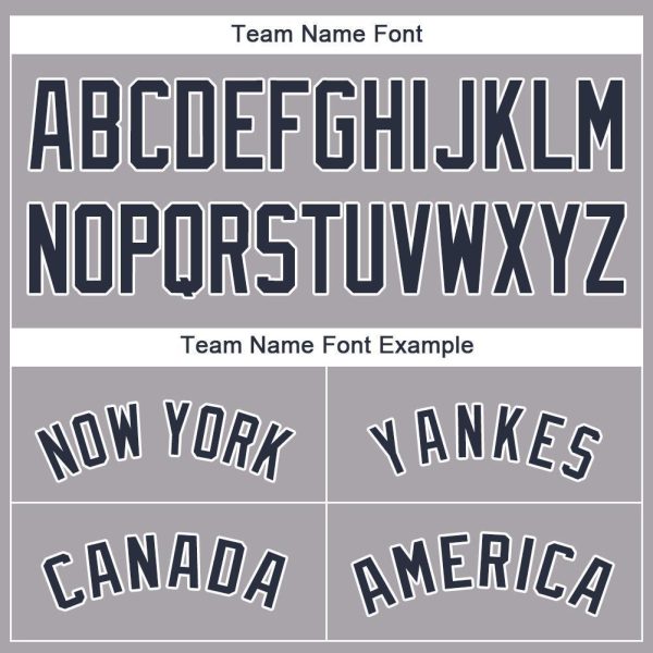 Custom Gray Navy-White Baseball Jersey - Image 5